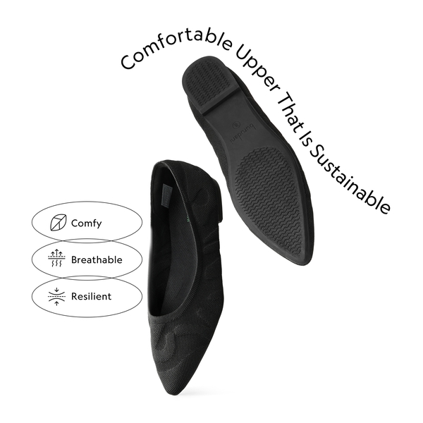 Simplistic Machine Washable Flats - BLACK - 2